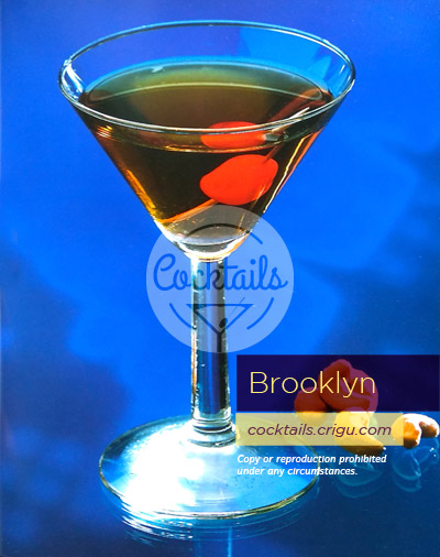 Brooklyn cocktail with whiskey