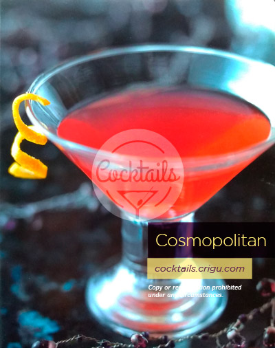 Cosmopolitan vodka cocktail