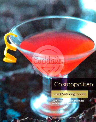 Cosmopolitan vodka cocktail