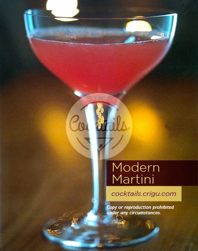 Modern Martini cocktail with Vodka