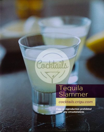 Tequila slammer cocktail - tequila and rum cocktail